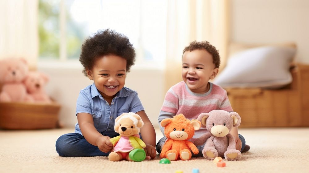 Baby toy representation togetherness. AI generated Image by rawpixel.