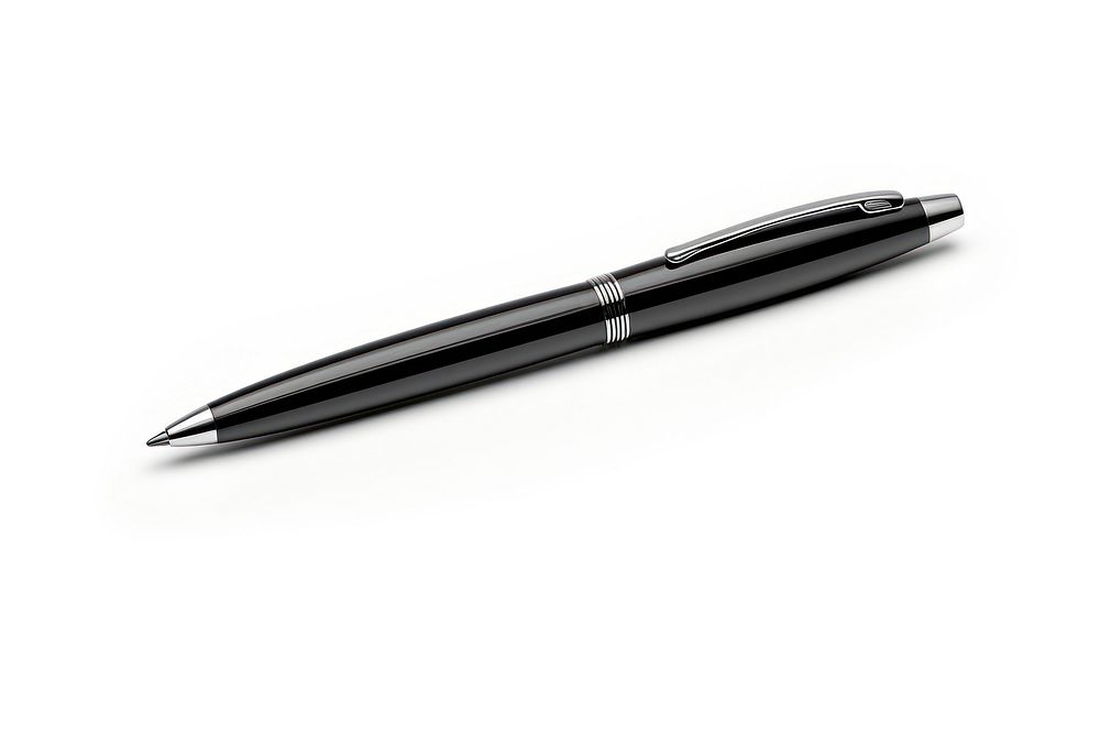 A Ball point pen metal black white background. AI generated Image by rawpixel.