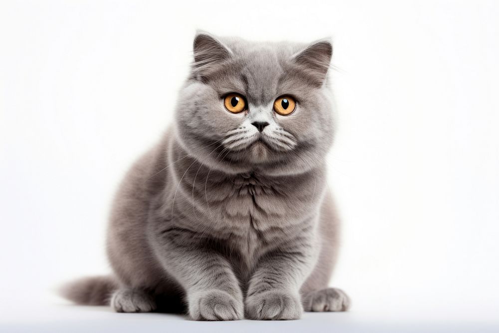 A british cat sitting animal mammal. AI generated Image by rawpixel.