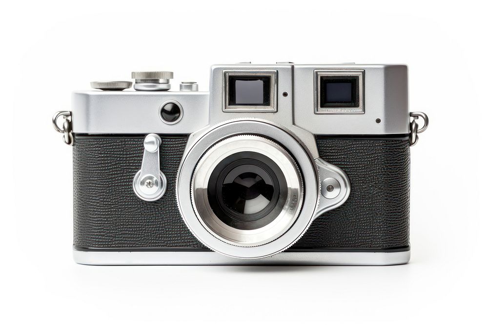 A classic 35mm camera white background electronics technology. AI generated Image by rawpixel.