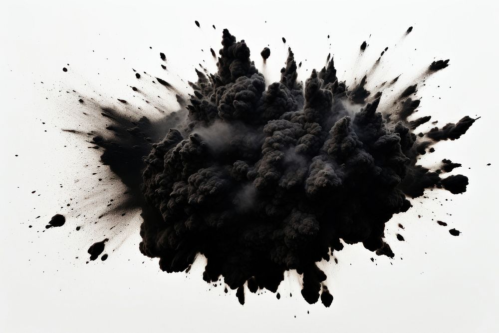 Explosion black white background splattered. AI generated Image by rawpixel.