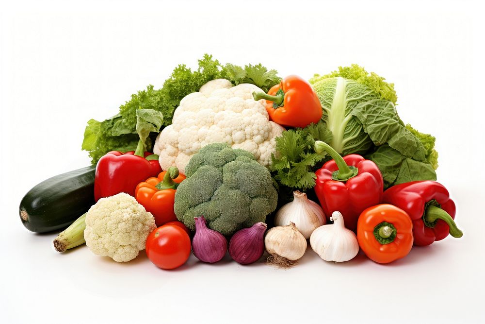 Fresh assorted vegetables cauliflower plant food. AI generated Image by rawpixel.