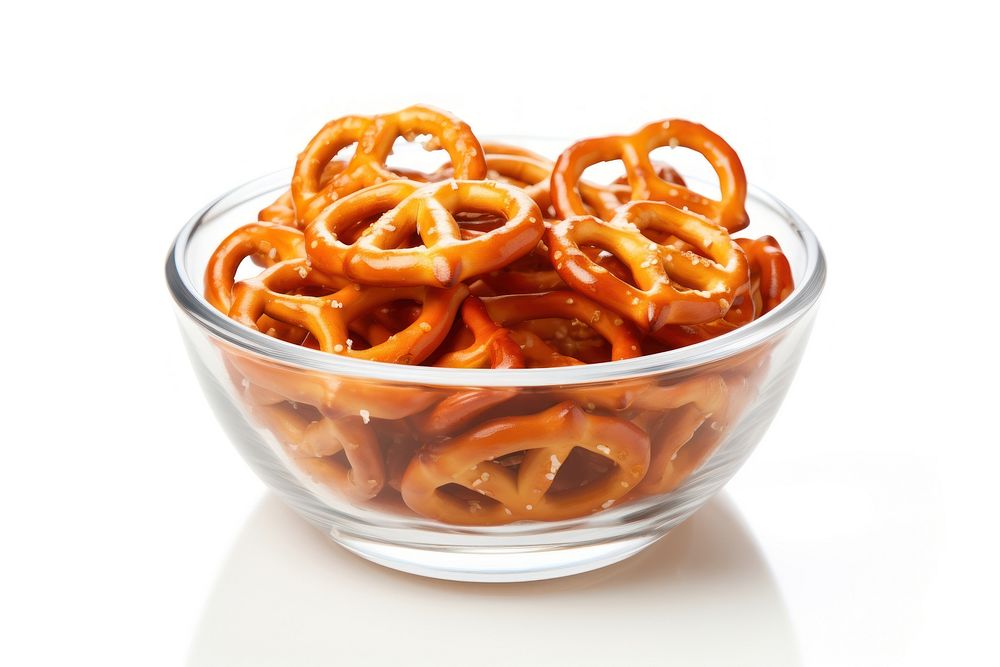 Salted Pretzel pretzel food bowl. AI generated Image by rawpixel.