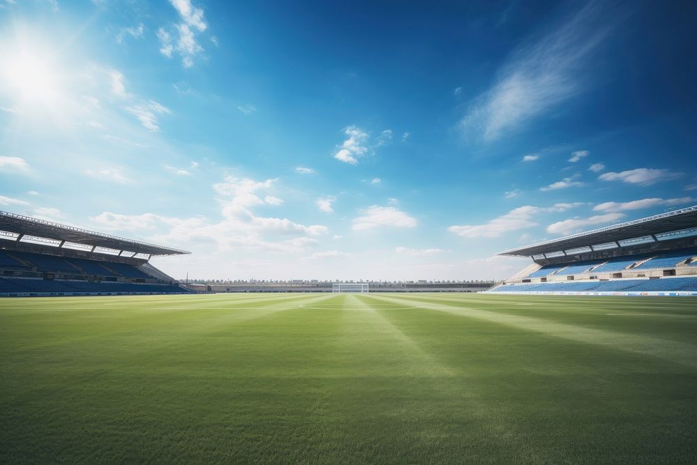 Landscape football stadium sports. 