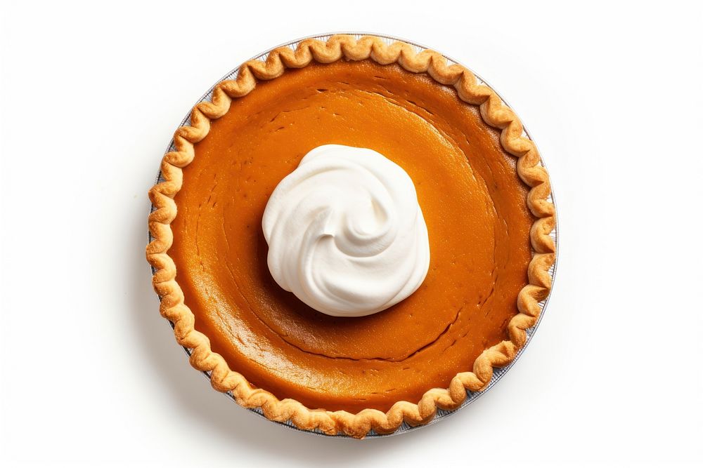 Pumpkin pie dessert cream food. AI generated Image by rawpixel.