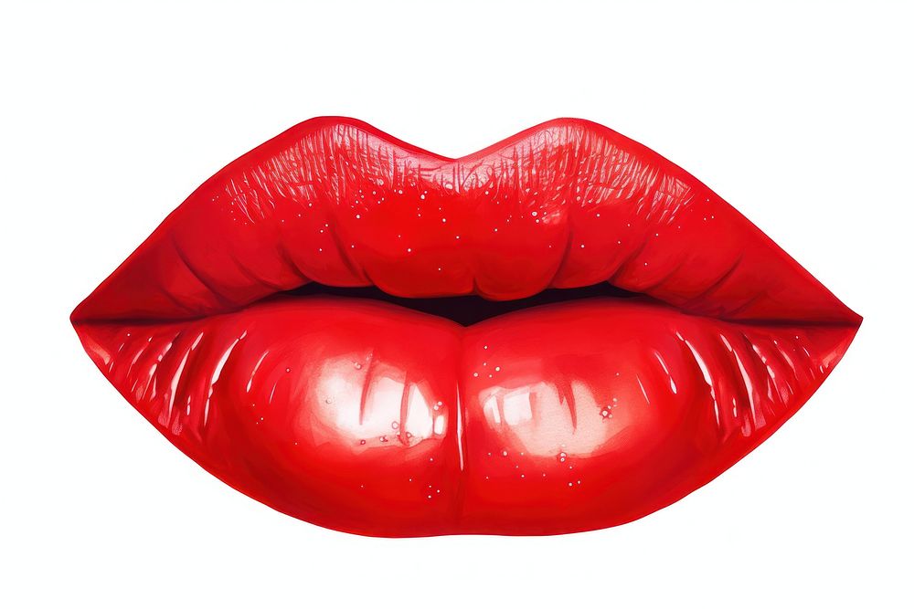 Lipstick red white background freshness. AI generated Image by rawpixel.