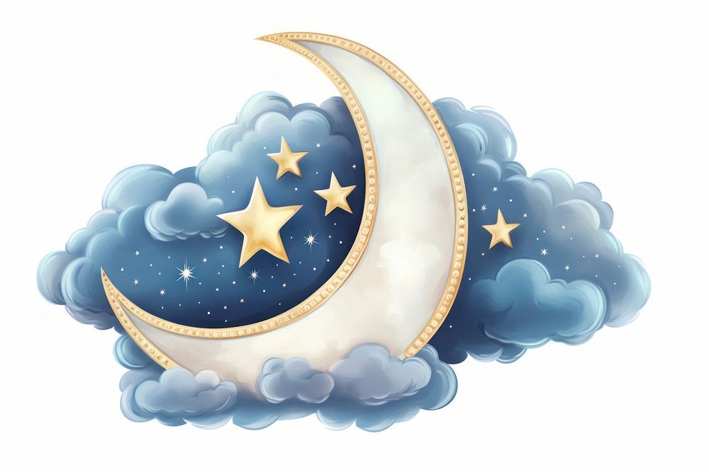 Moon astronomy night cloud. AI generated Image by rawpixel.