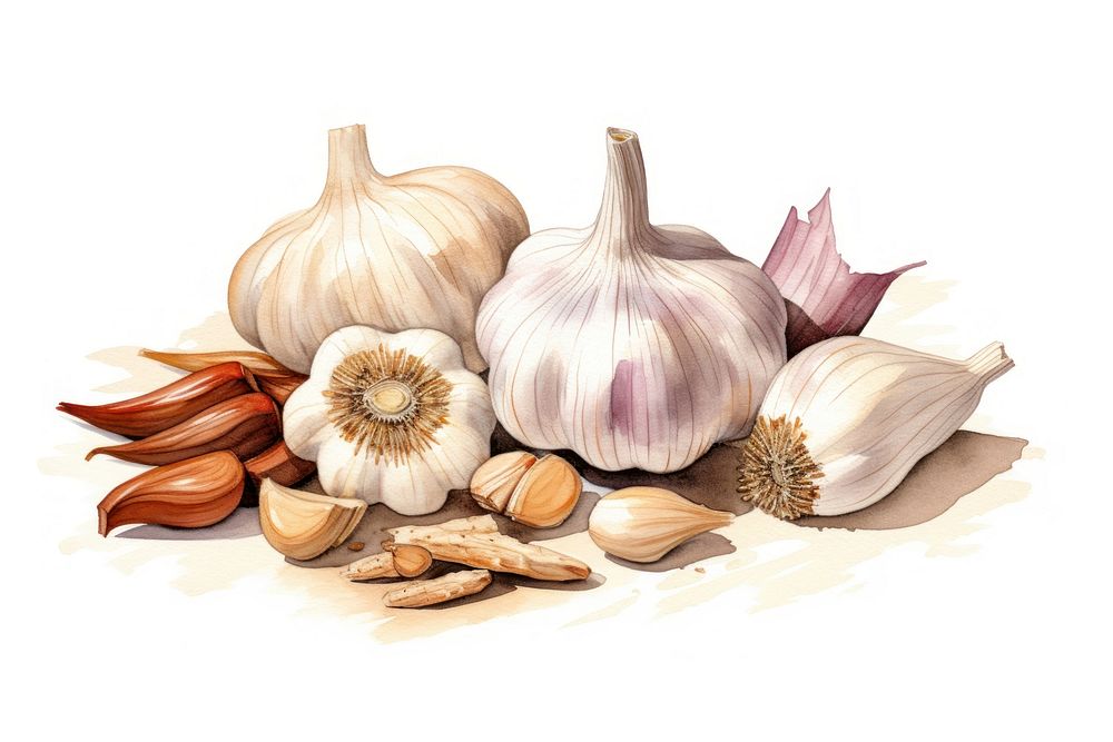 Vegetable garlic plant food. AI generated Image by rawpixel.