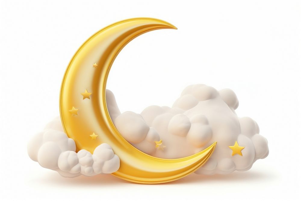 Moon crescent nature yellow. AI generated Image by rawpixel.