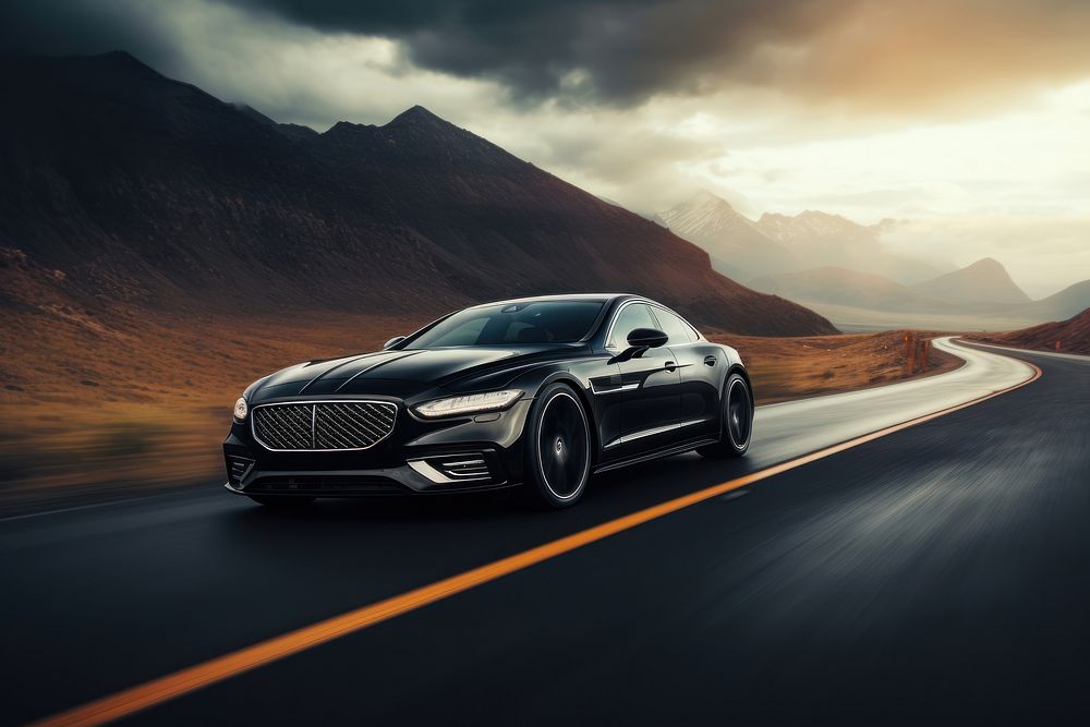 Luxury car vehicle road transportation. AI generated Image by rawpixel.