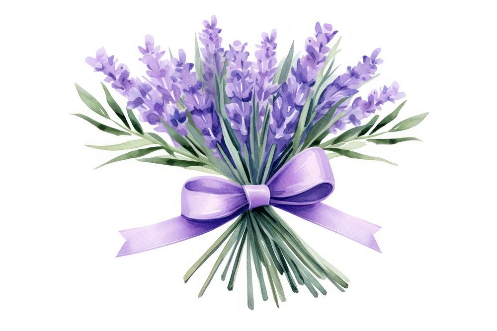 A lavender flower ribbon purple. AI generated Image by rawpixel.