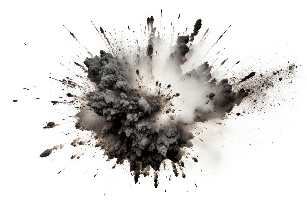 Explosion backgrounds white background splattered. AI generated Image by rawpixel.