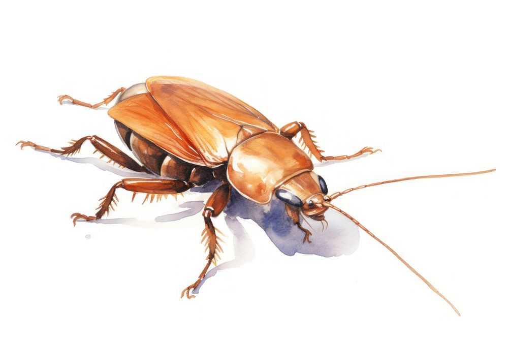 Cockroaches animal insect white background. AI generated Image by rawpixel.