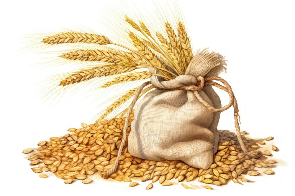 Wheat food bag agriculture. AI generated Image by rawpixel.