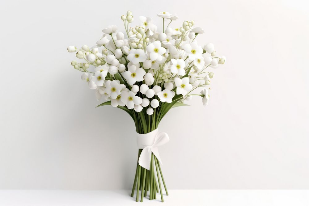Wedding waxflowers bouquet plant white white background. AI generated Image by rawpixel.