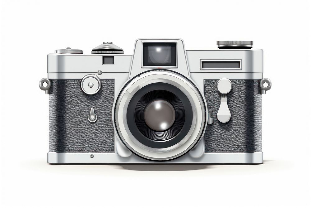A classic 35mm camera white background electronics technology. AI generated Image by rawpixel.
