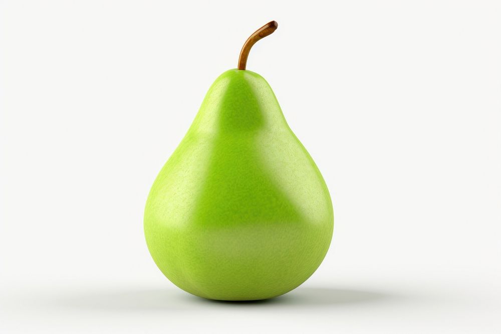 Pear fruit green plant. 