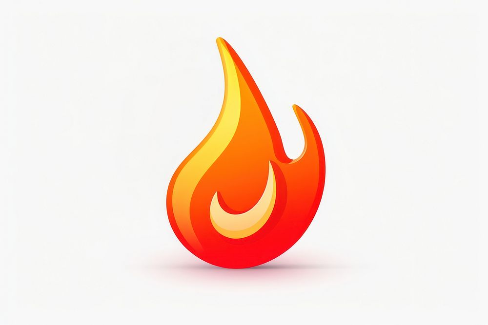 Fire flame icon burning logo red. AI generated Image by rawpixel.