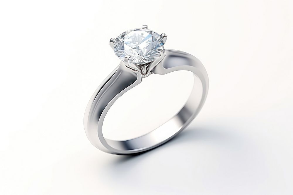 Ring diamond platinum gemstone. AI generated Image by rawpixel.