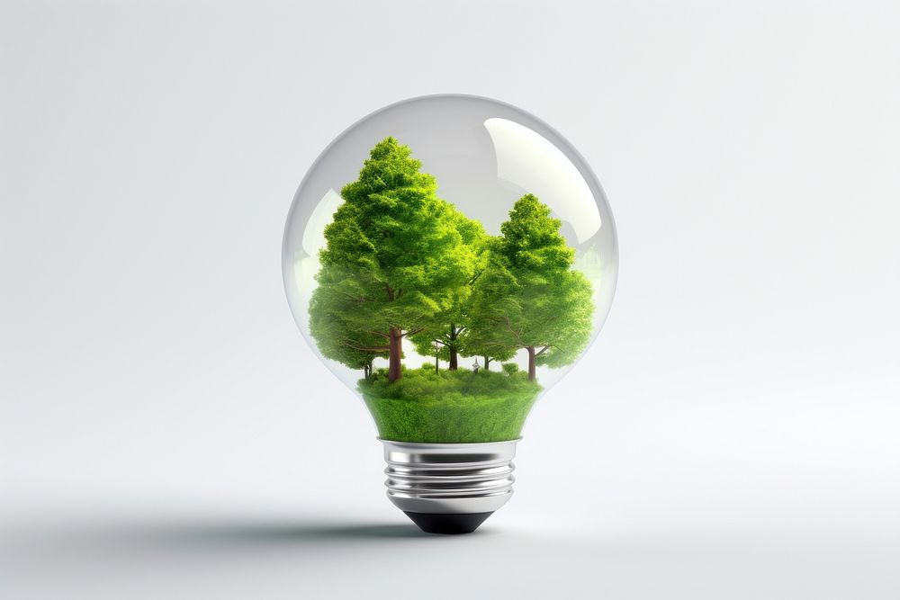 3d illustration light green lightbulb. AI generated Image by rawpixel.