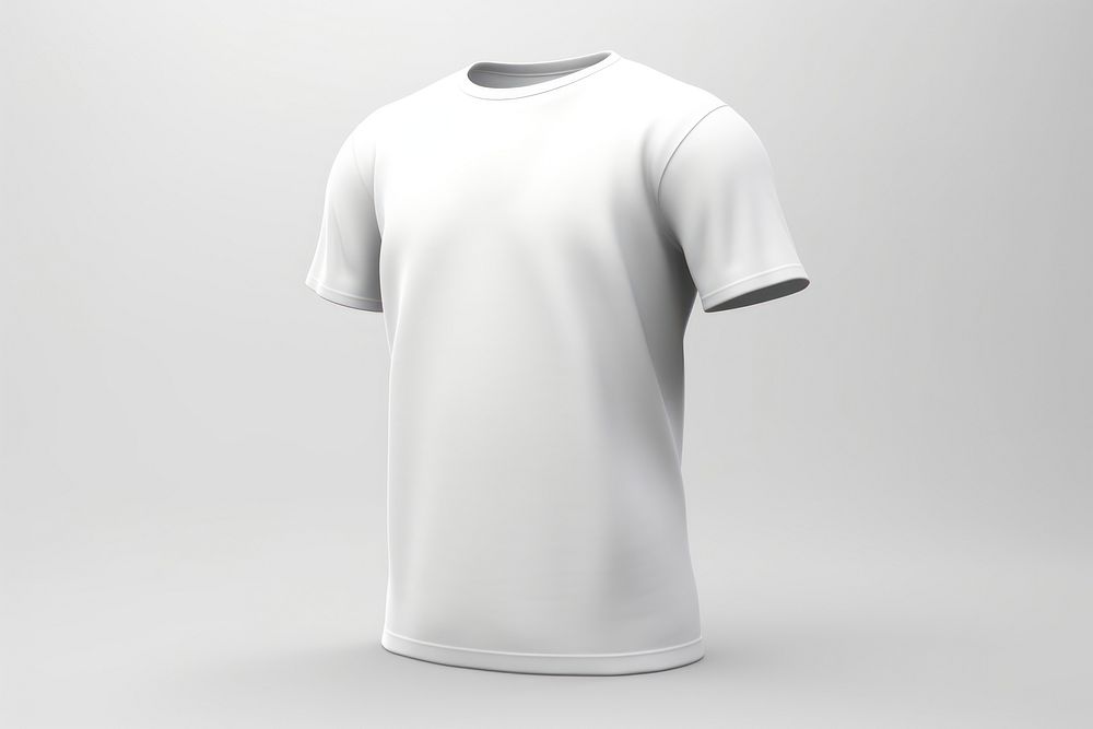 T-shirt white white background clothing. AI generated Image by rawpixel.