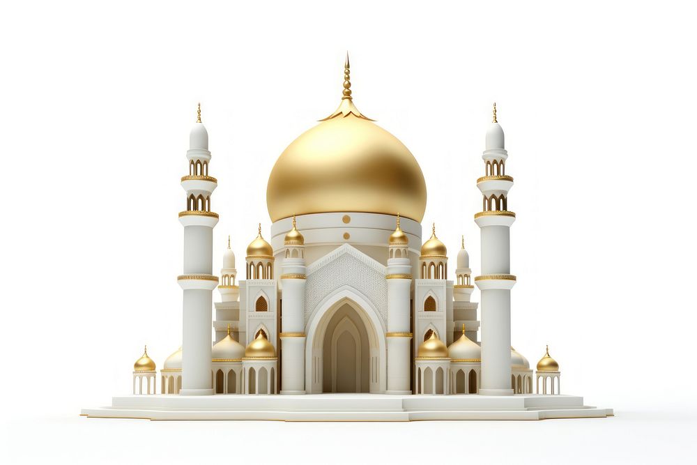 Eid Mubarak architecture building dome. AI generated Image by rawpixel.