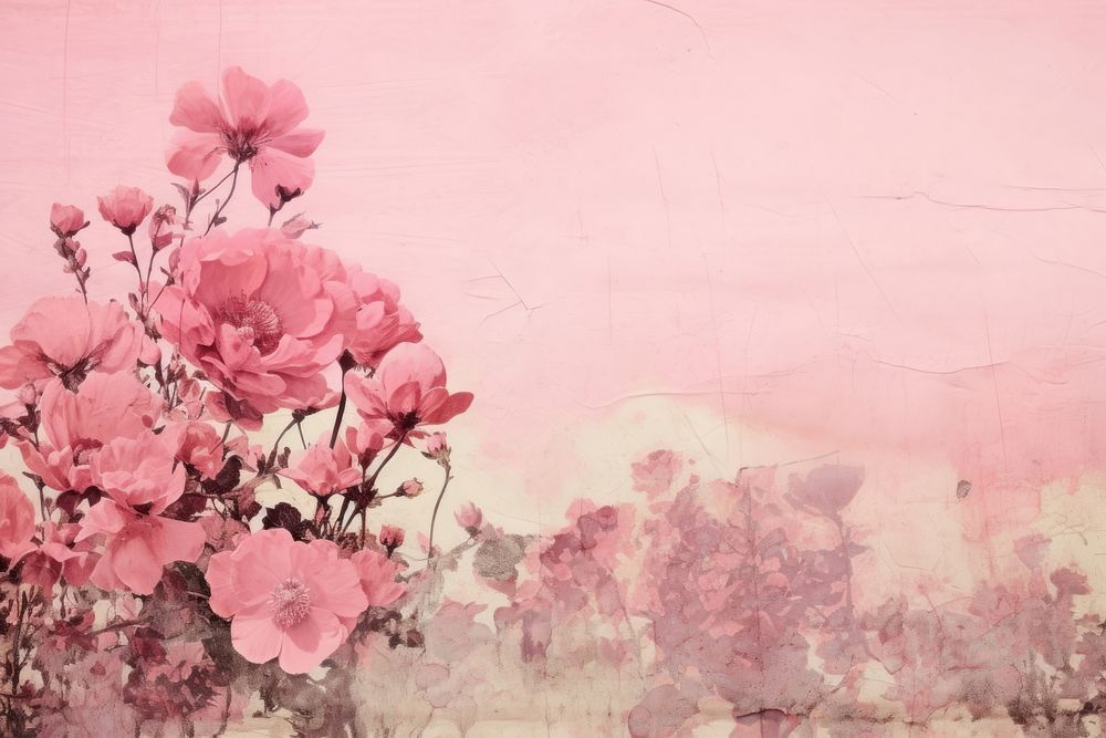 Clean background flower backgrounds painting. AI generated Image by rawpixel.