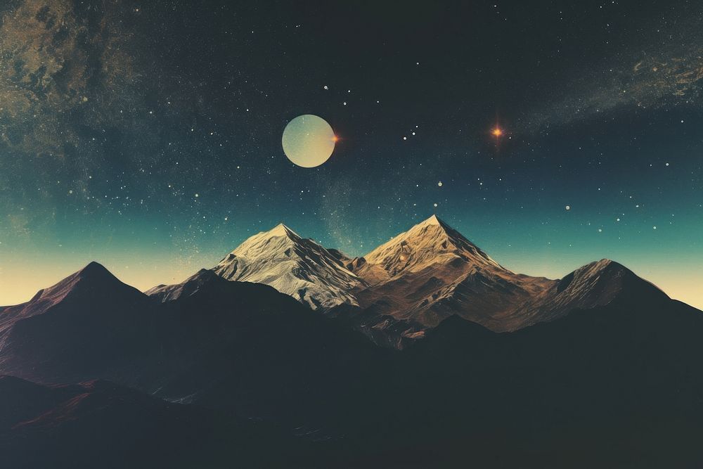 Background landscape mountain night. AI generated Image by rawpixel.