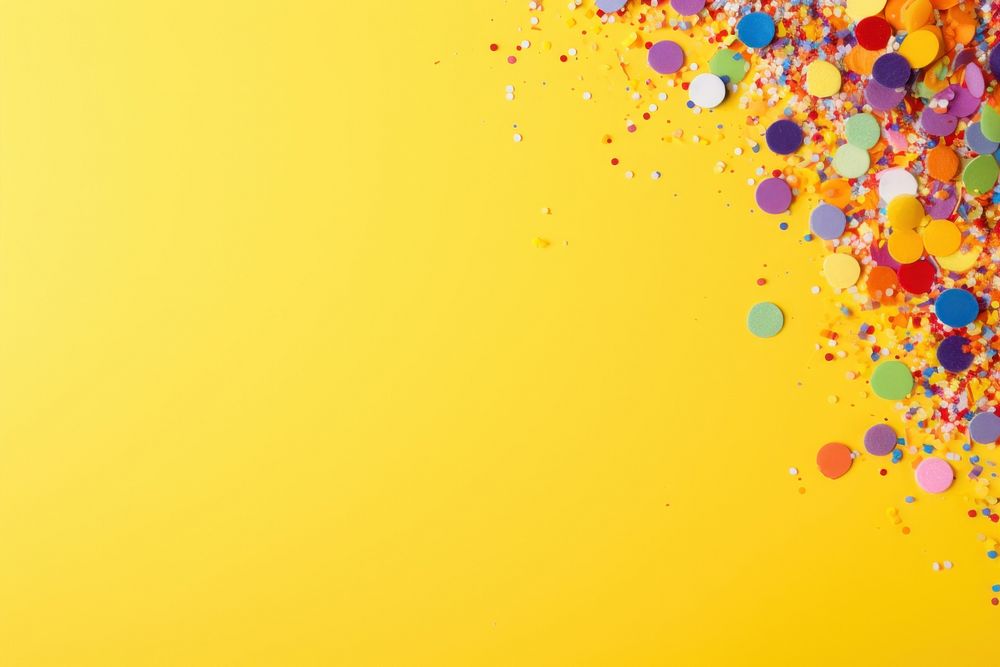 Birthday concept backgrounds confetti yellow. 