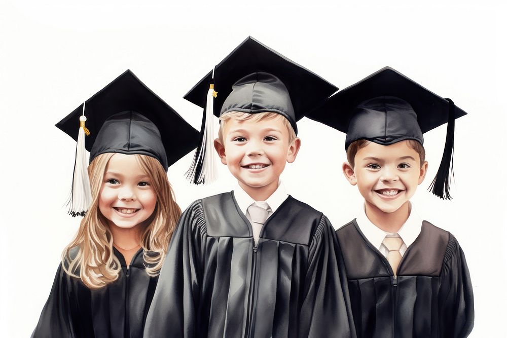 Kids graduation student adult intelligence. AI generated Image by rawpixel.