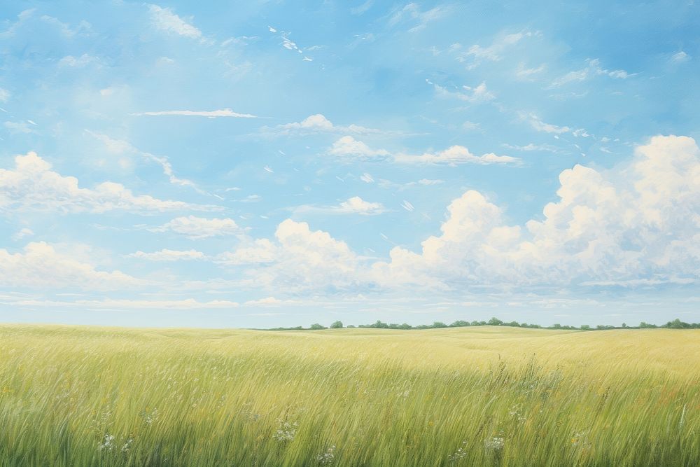 Meadow background landscape sky grassland. 