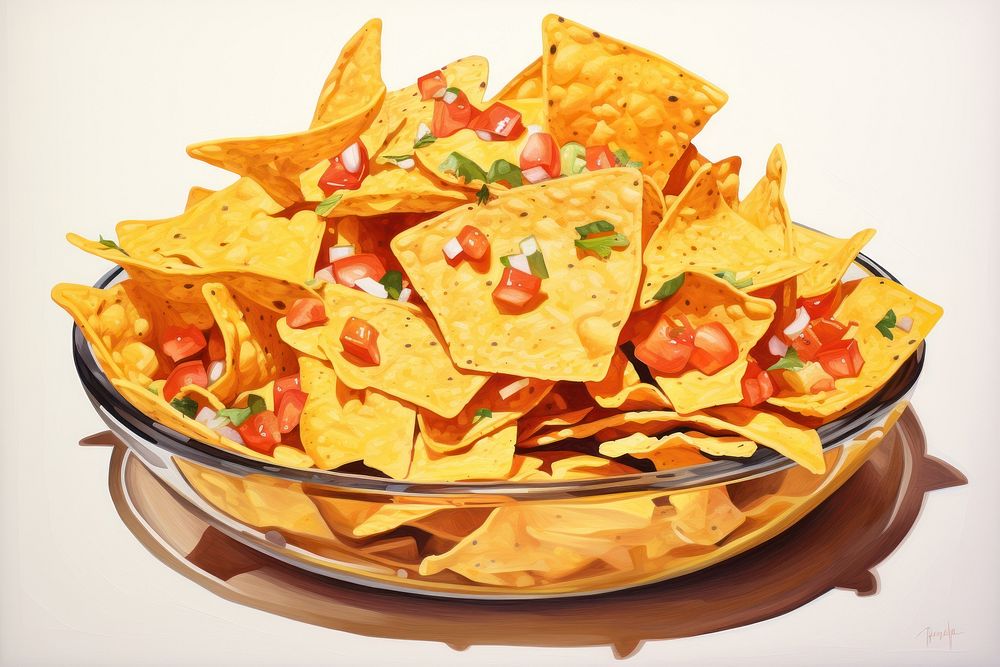 Mexican nachos snack food vegetable. AI generated Image by rawpixel.