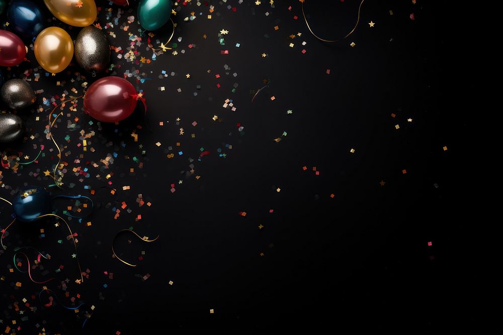 Party confetti balloon illuminated. 