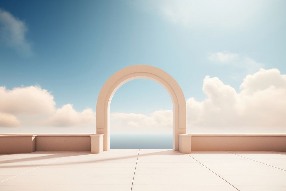 Arch sky architecture outdoors. AI generated Image by rawpixel.