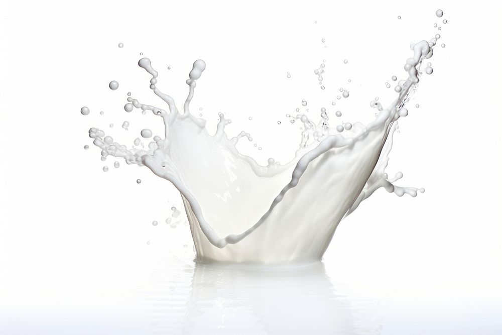 Milk Splash milk white white background. AI generated Image by rawpixel.