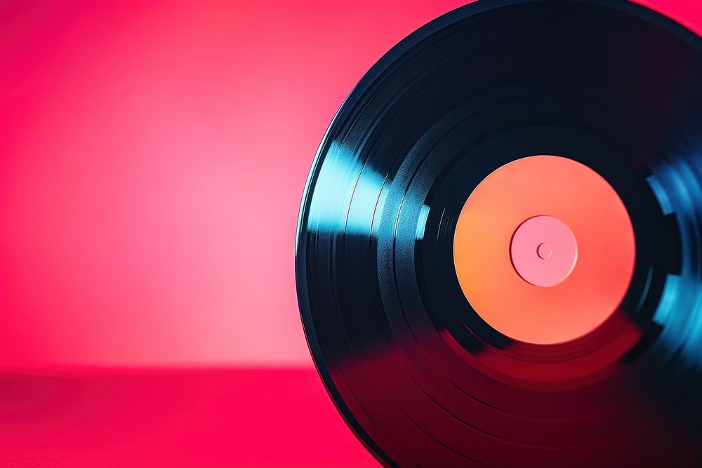 Vinyl record vinyl record gramophone technology. AI generated Image by rawpixel.