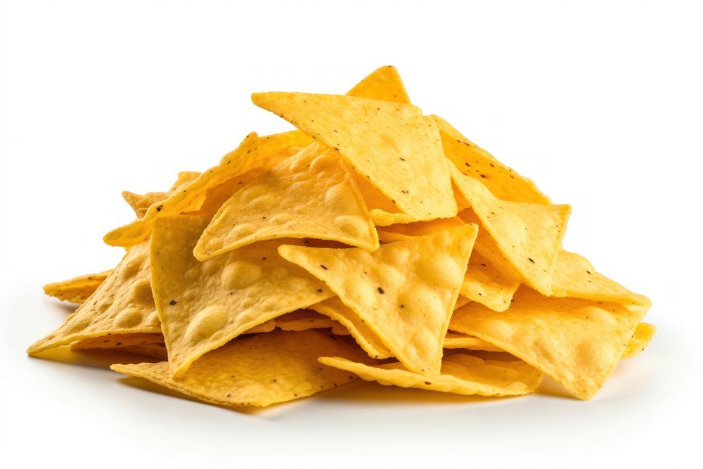 Mexican nachos snack food white background. AI generated Image by rawpixel.