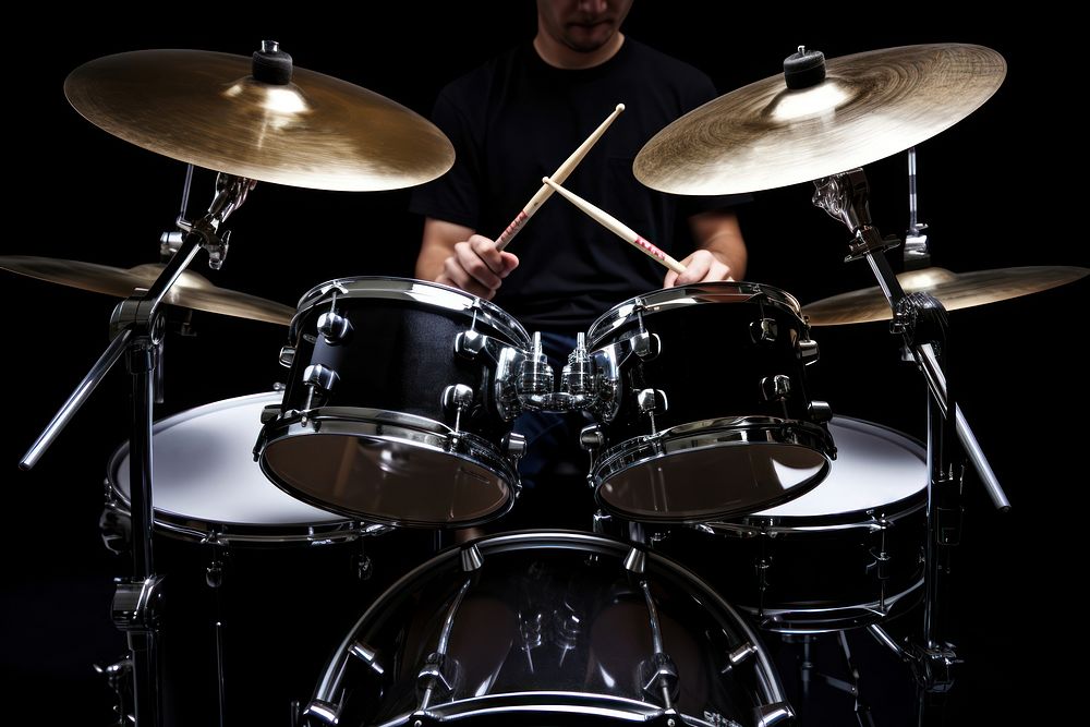 Drum set drums percussion musician. AI generated Image by rawpixel.
