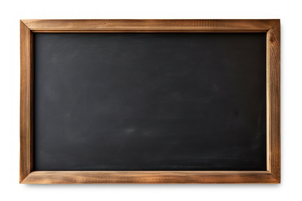 Wood framed empty black chalkboard backgrounds blackboard white background. AI generated Image by rawpixel.