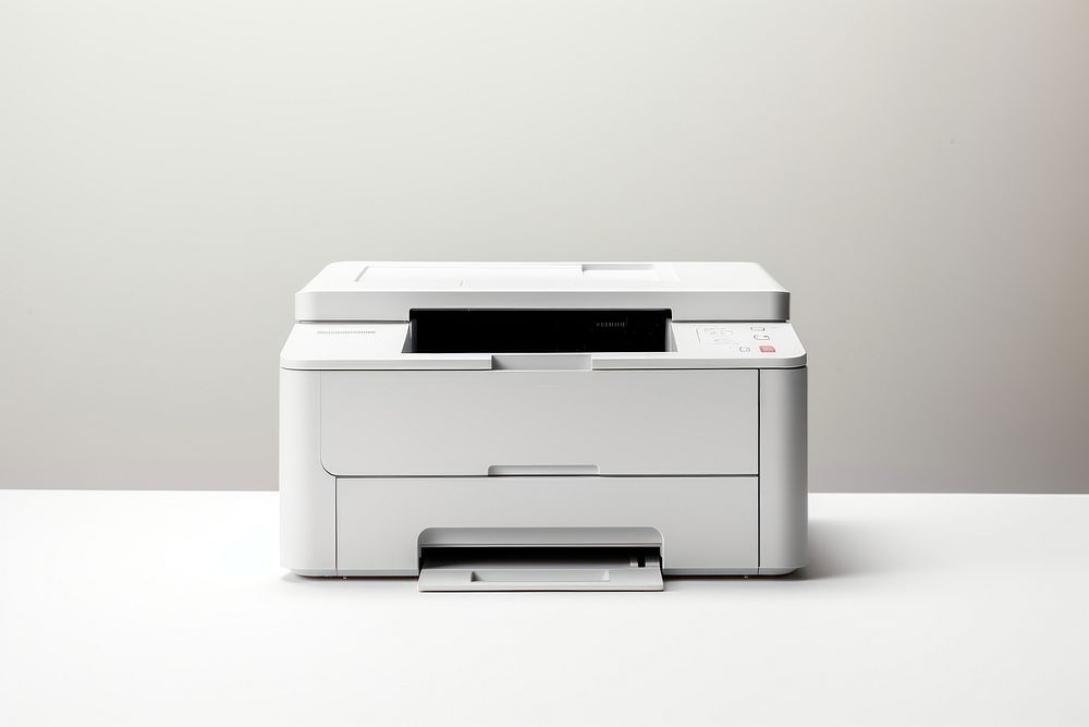 Home printer white photocopier electronics. AI generated Image by rawpixel.