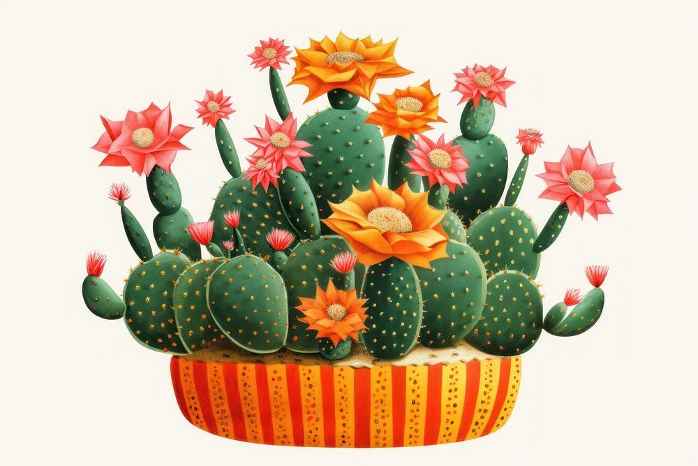 Cactus cartoon plant craft. AI generated Image by rawpixel.