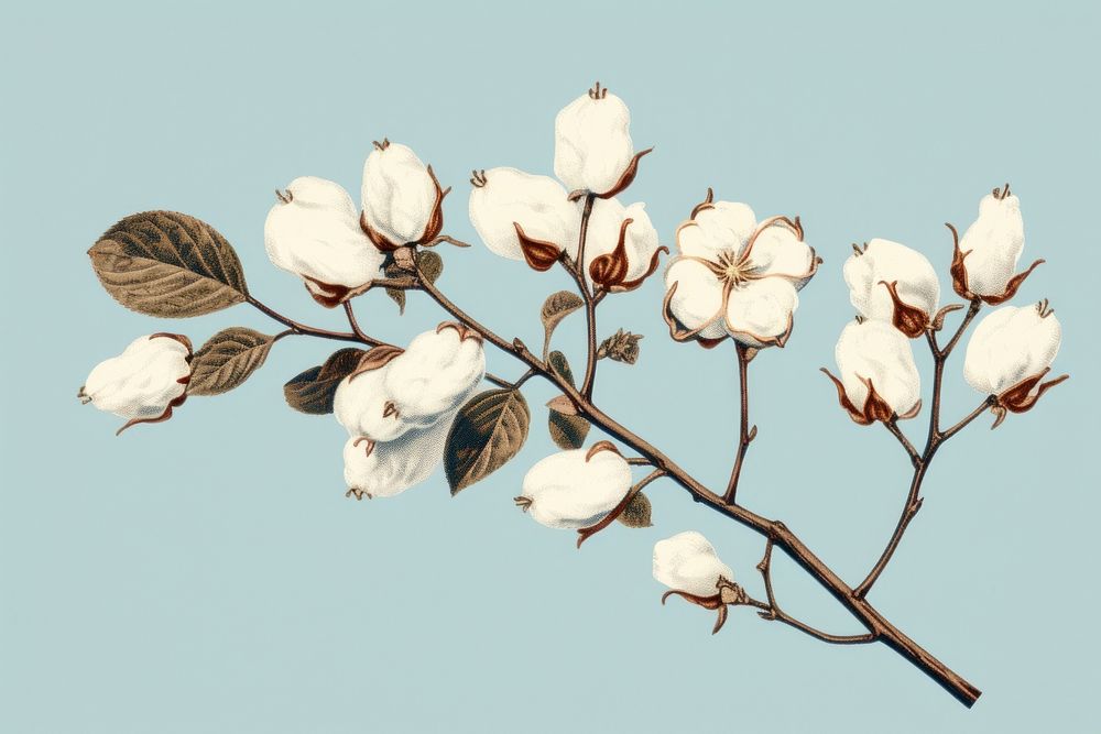 Blossom branch flower nature. AI generated Image by rawpixel.