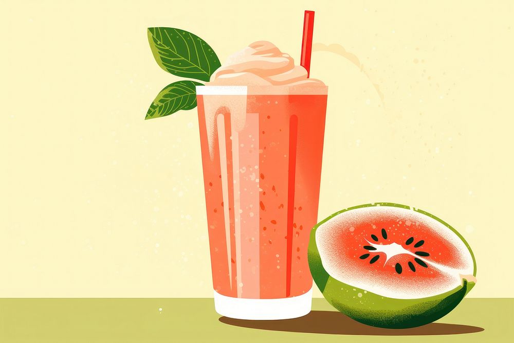 Smoothie fruit drink juice. AI generated Image by rawpixel.