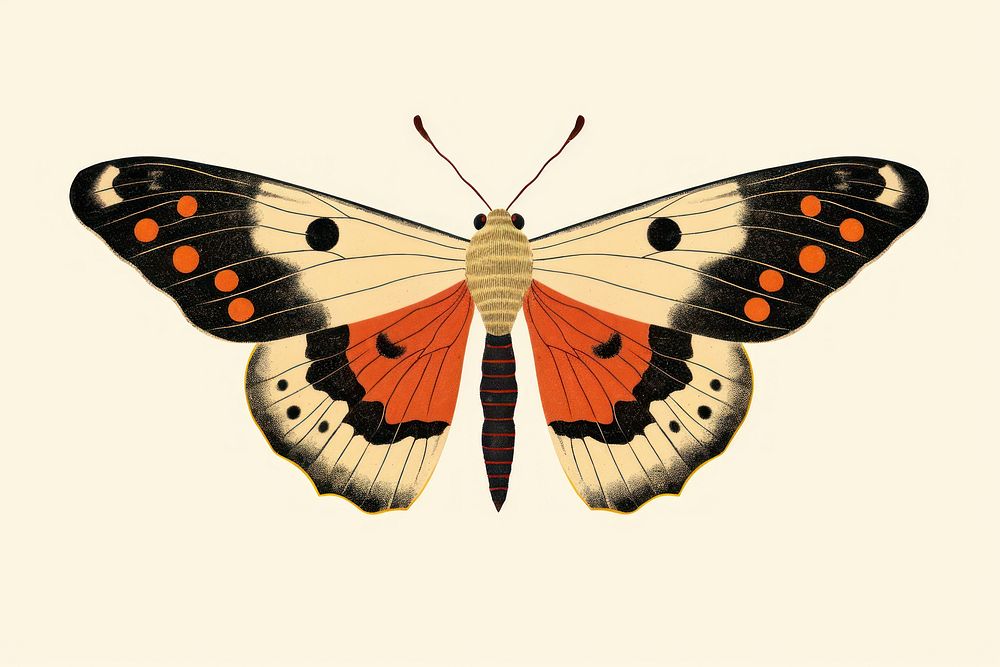 Lymantria dispar dispar butterfly insect animal. AI generated Image by rawpixel.
