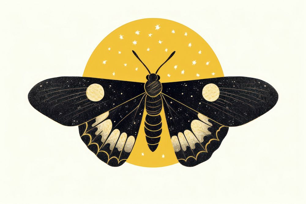 Spongy Moth butterfly cartoon insect. AI generated Image by rawpixel.