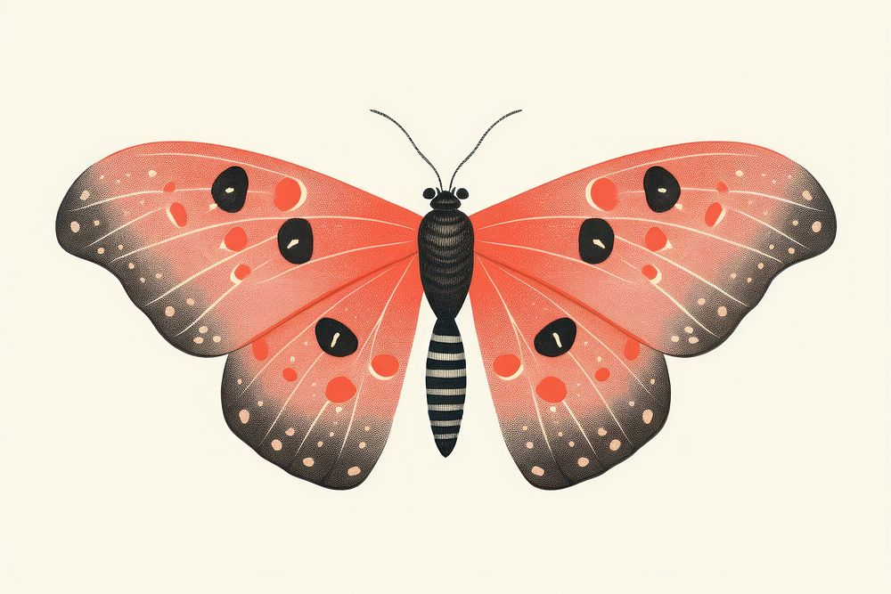 Spongy Moth moth butterfly animal. AI generated Image by rawpixel.