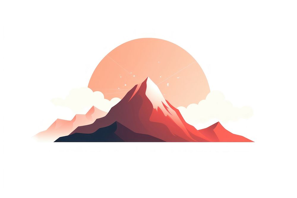 Mountain volcano nature sunset. AI generated Image by rawpixel.