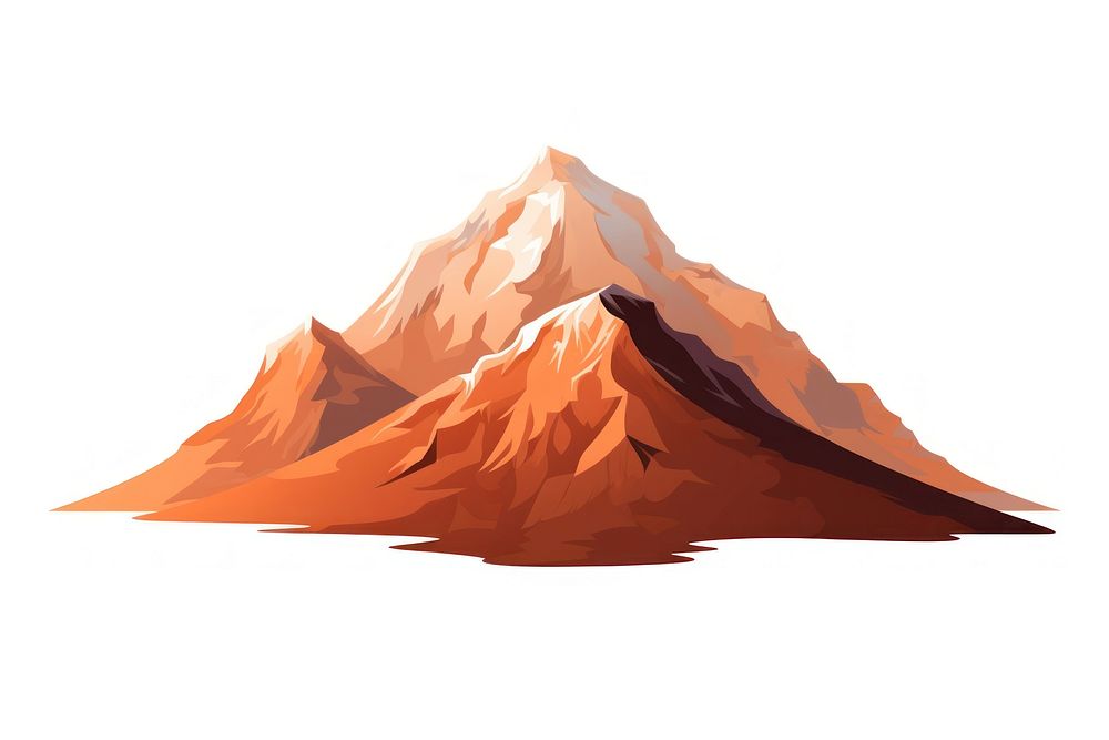 Mountain volcano nature snow. AI generated Image by rawpixel.