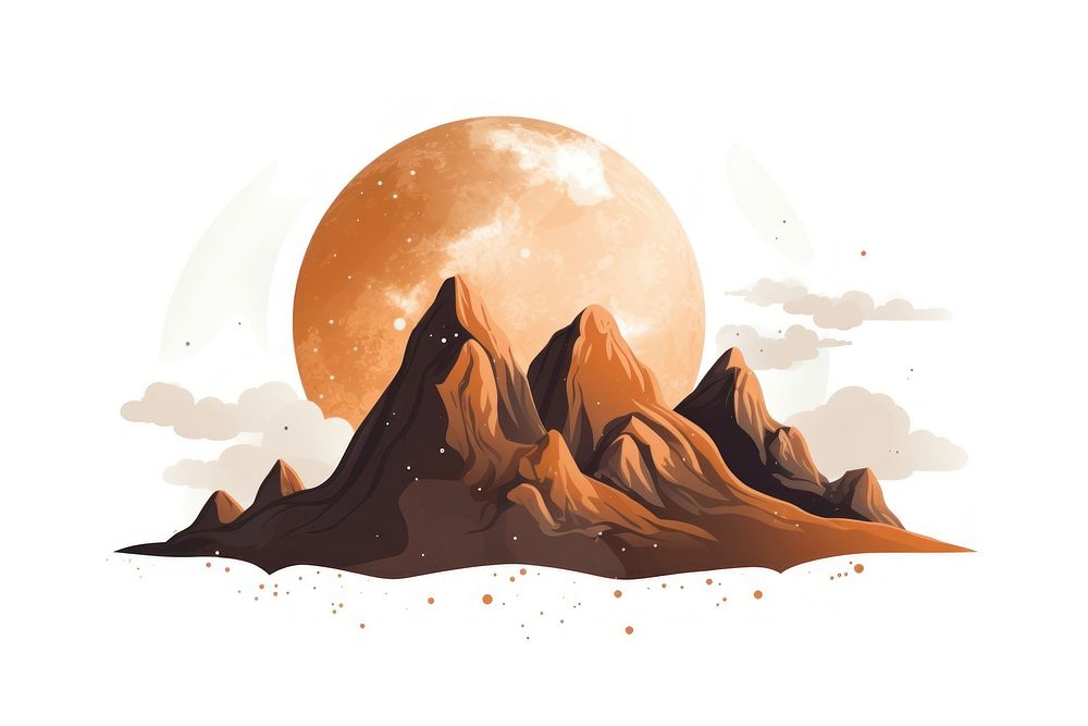 Rock mountain outdoors nature night. AI generated Image by rawpixel.