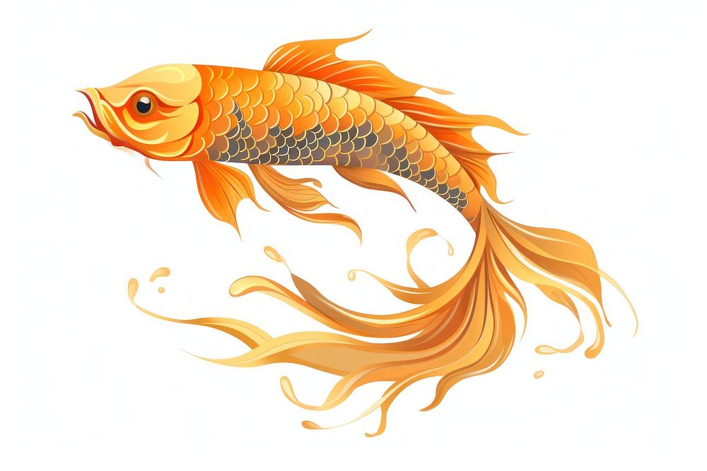 Fish goldfish animal koi. AI generated Image by rawpixel.